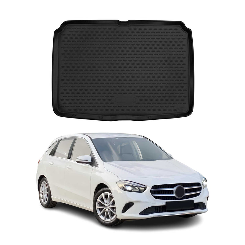Tapis de Coffre pour Mercedes Classe B W247 2018-2021 TPE Noir