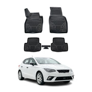 Tapis de sol pour Skoda Fabia 4 2021-2027 Noir 3D en Caoutchouc TPE 4Pcs