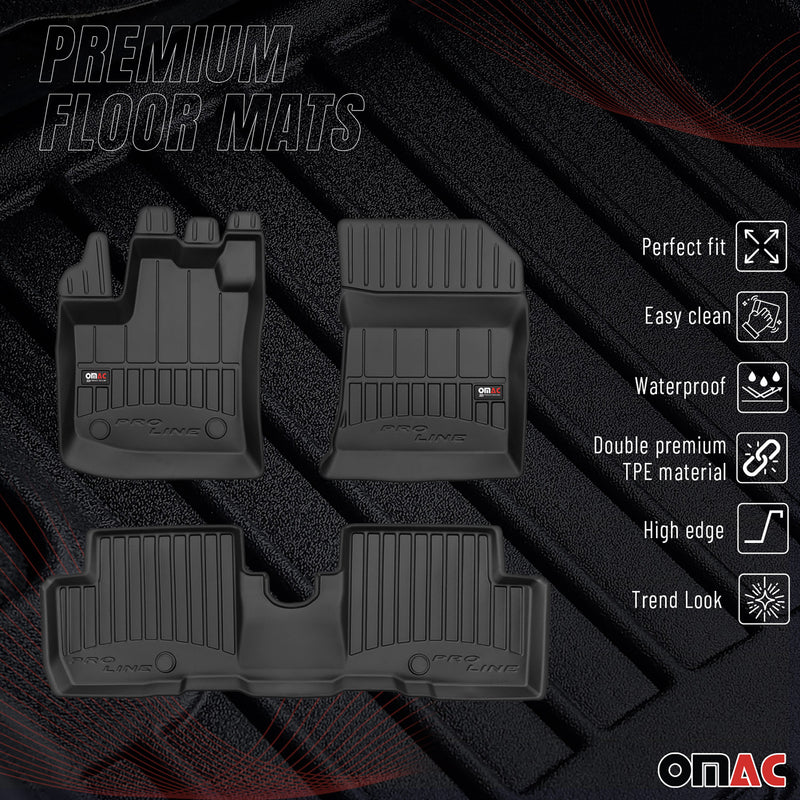 Tapis de Sol pour Dacia Lodgy 2012-2022 TPE Noir