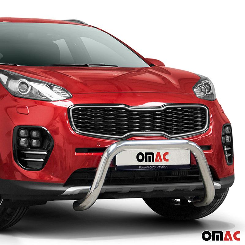 Pare-Buffle Avant Pour Kia Sportage 2015-2018 Acier Inoxydable Argent