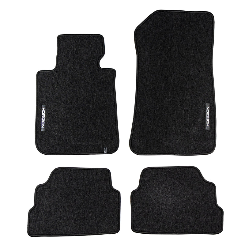 Tapis de Sol de Voiture pour BMW Série 1 E81 2004-2011 Velours Durable Noir 4Pcs