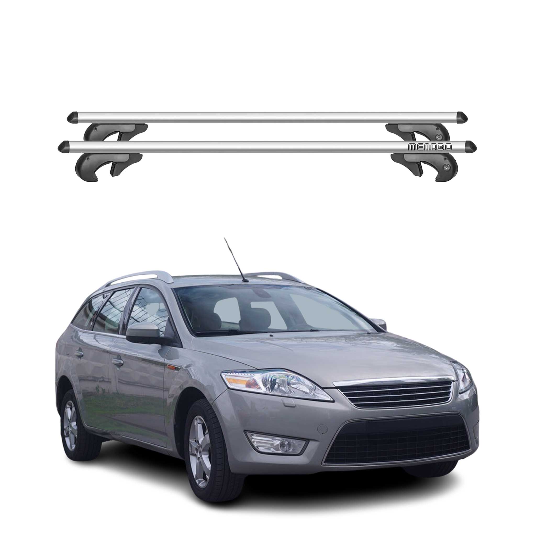 Barres de toit pour Ford Mondeo Break 2001-2006 90kg Aluminium Gris 2tlg