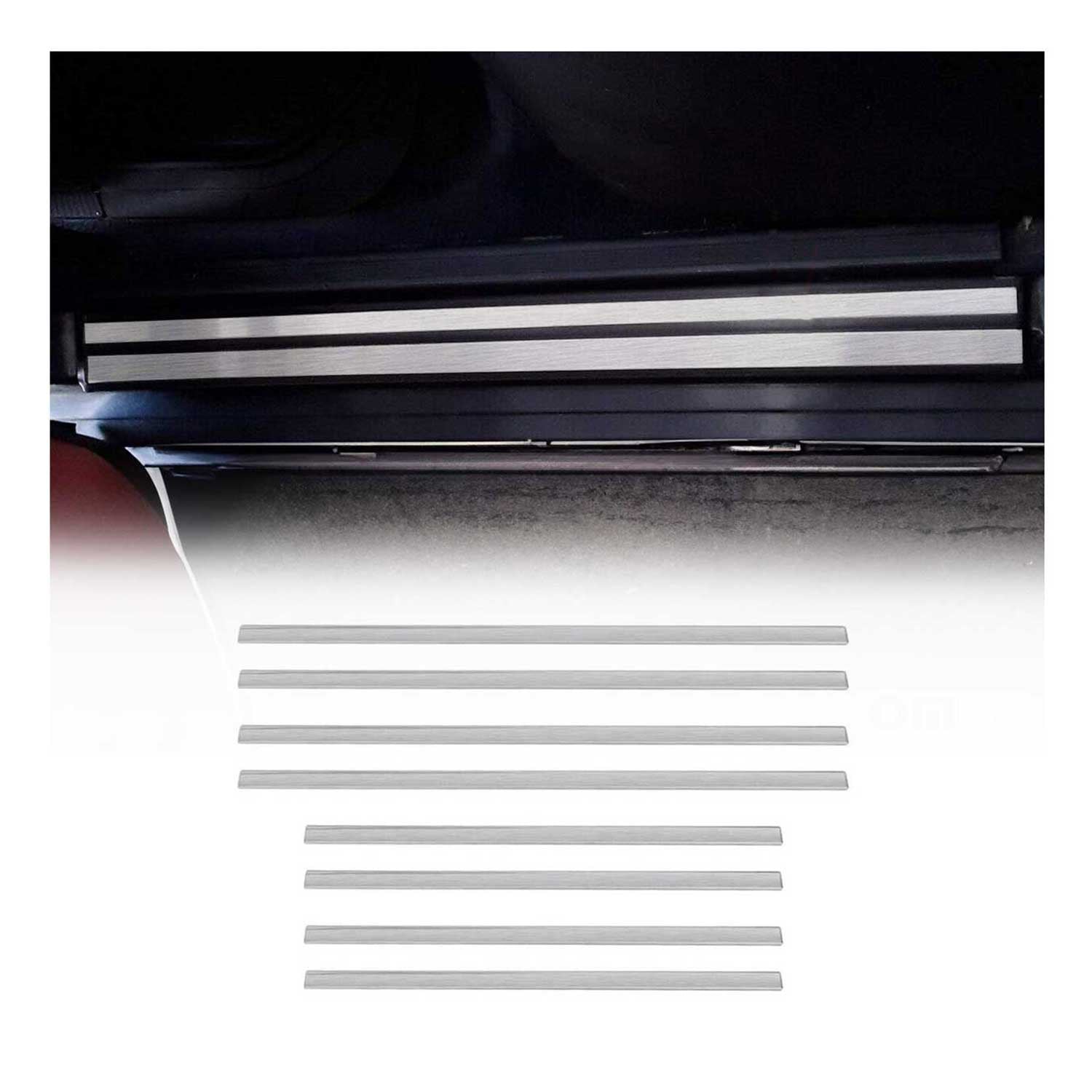 Couverture de Seuil de porte pour Mercedes Classe E W210 1995-2003 inox Brossé