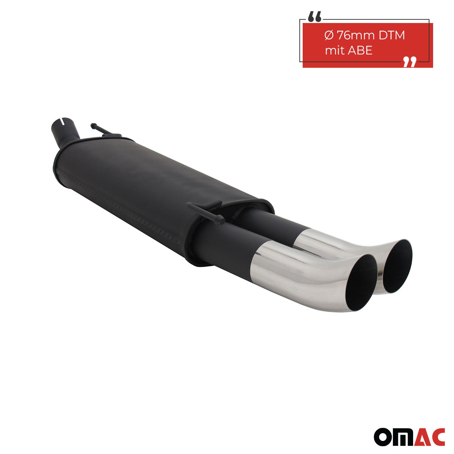 Échappement arrière sport Novus pour VW Golf 3/Golf 4 Cabriolet 2x76mm DTM ABE
