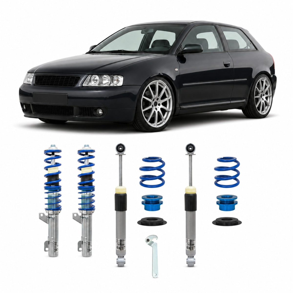 JOM BlueLine Combinés Filetés pour Audi A3 Quattro 8L 1.9TDi 3.2 V6 1996-2002