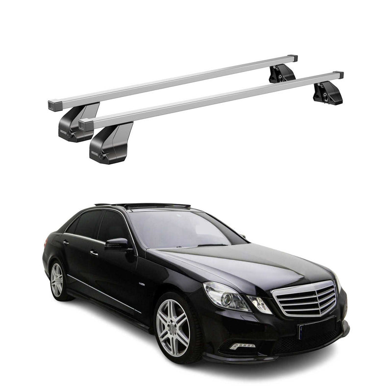 Barres de toit transversales pour Mercedes Classe E W212 2009-2013 Gris