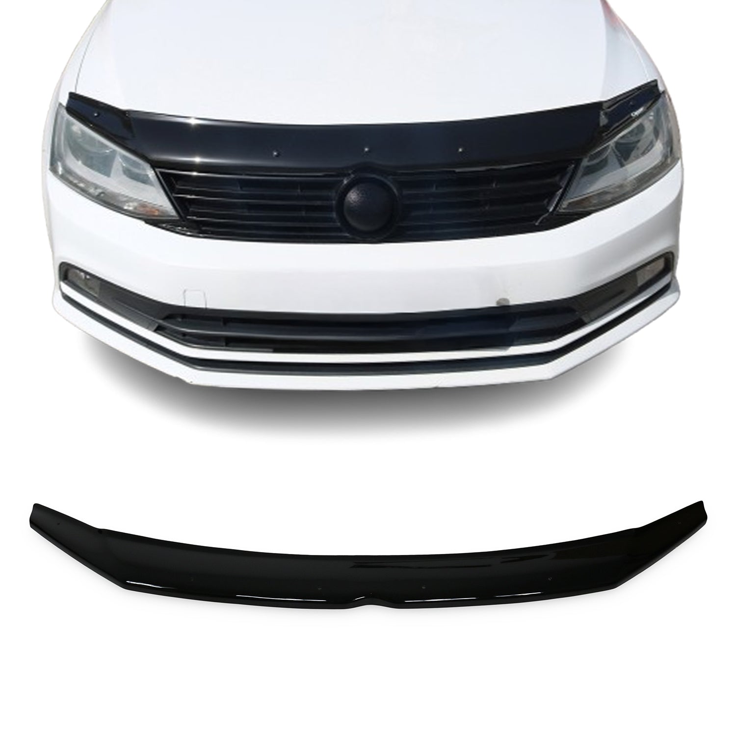 Deflecteurs d'air capot de voiture pour VW Jetta 2011-19 Berline Acrylique Noir