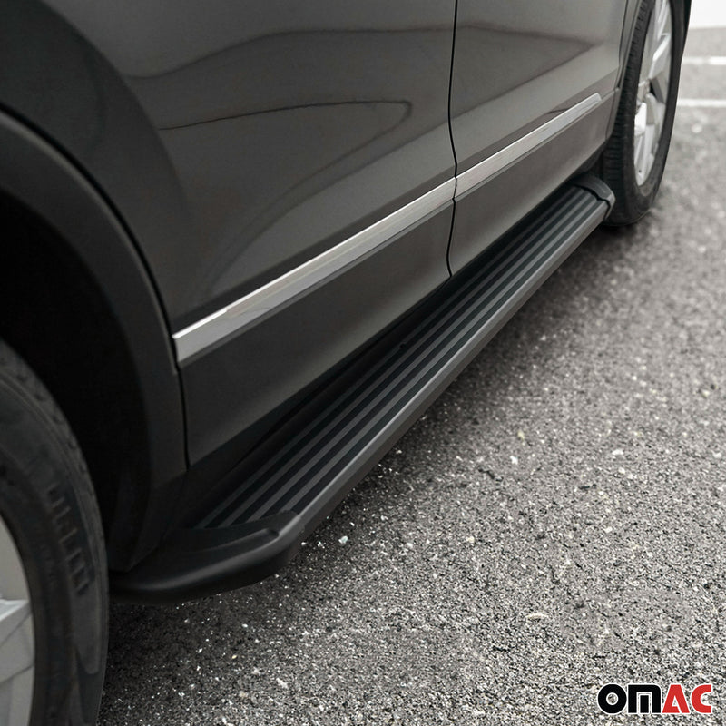Marchepieds Latéraux pour Citroen Berlingo 2018-2025 Aluminium Noir L1 Court 2x