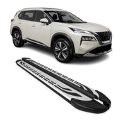 2022-2026 Nissan X-Trail Marchepieds Latéraux Aluminium Gris Noir 2Pcs