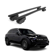 Barres de toit Transversales pour Mercedes GLC 2022-2026 ABE Aluminium Noir