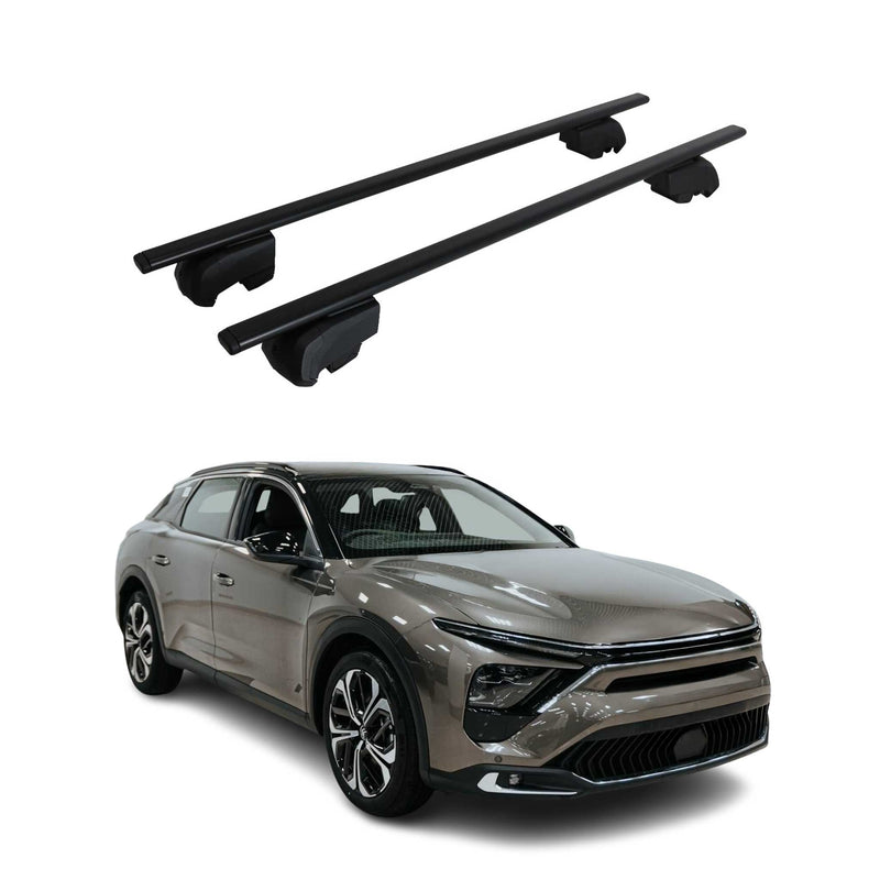 Barres de toit Transversales pour Citroen C5 X I 2022-2025 Noir 2 pcs ABE