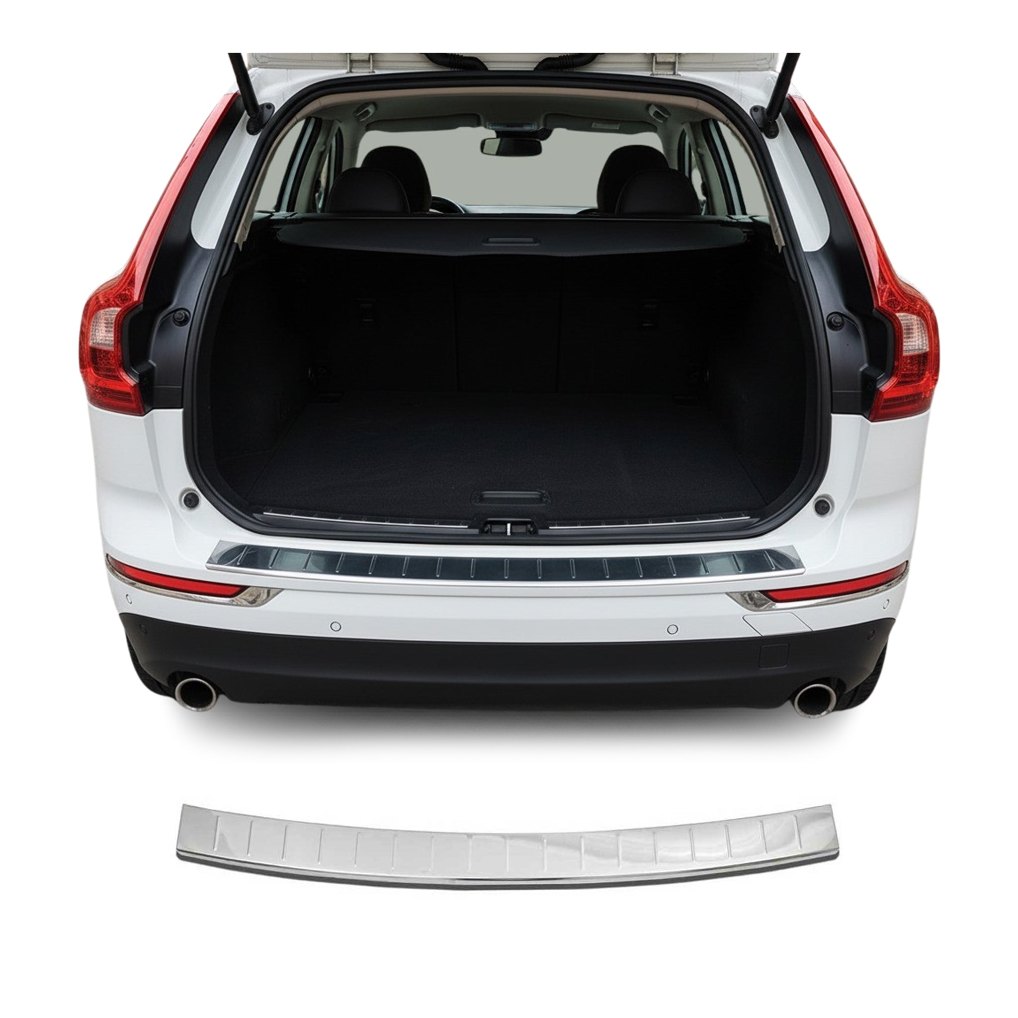 Protection Seuil de Pare-chocs Arriére pour Volvo XC60 2017-2025 Acier Inox