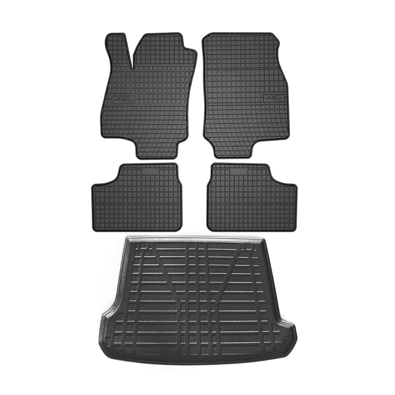 Kit Tapis de sol et coffre pour Opel Astra G Caravan 1998-2004 TPE Noir