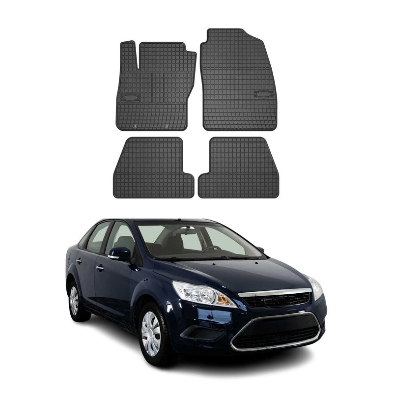 OMAC Tapis de sol pour Ford Focus mk2 2004-2011 Noir en caoutchouc