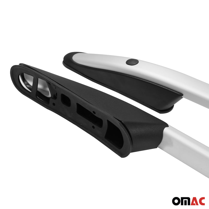 Barres de toit longitudinales pour VW Amarok NF 2022-2025 Aluminium Argent