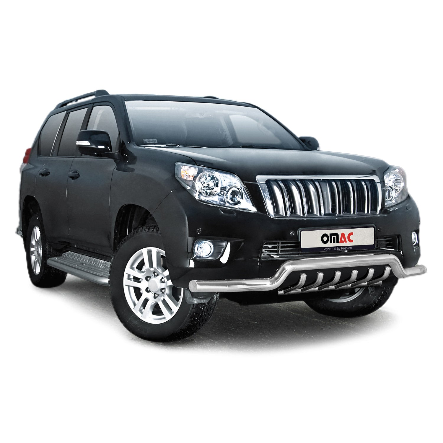 Pare-Buffle Avant Pour Toyota Land Cruiser 150 2010-13 Inox avec disque d’essieu