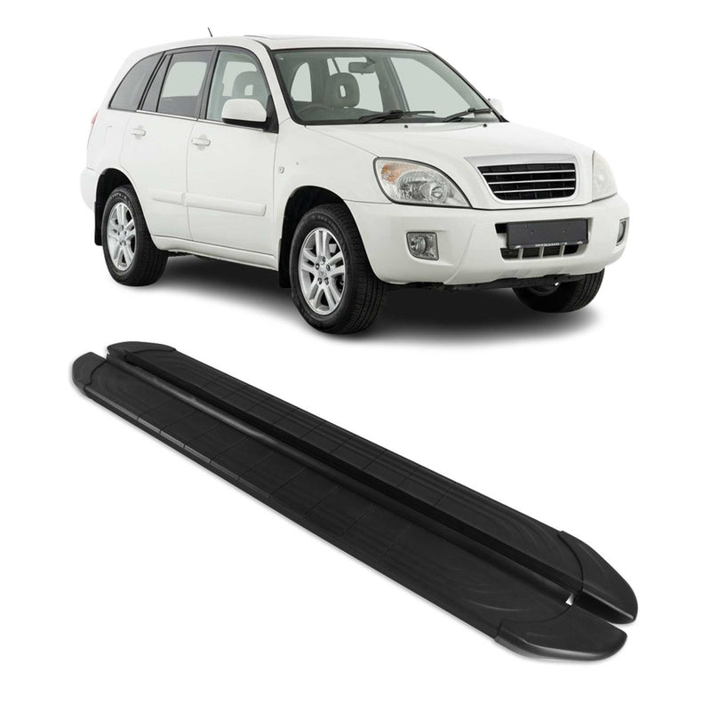 Marchepieds Latéraux pédale pour Chery Tiggo 2005-2014 2Pcs Aluminium Noir