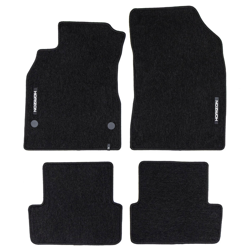 Tapis de Sol de Voiture pour Renault Fluence 2009-2016 Velours Durable Noir 4Pcs
