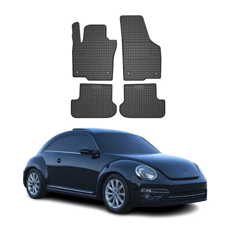 Tapis de Sol pour VW Beetle 2011-2019 Caoutchouc Noir