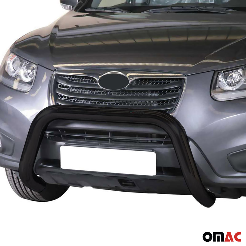 Pare-buffle Avant pour Hyundai Santa Fe 2009-2012 76 mm en Acier Noir