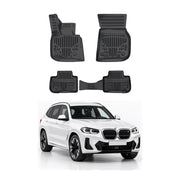 Tapis de sol pour BMW X3 G01 / IX3 G08 2020-2025 Noir 3D en Caoutchouc TPE 4Pcs