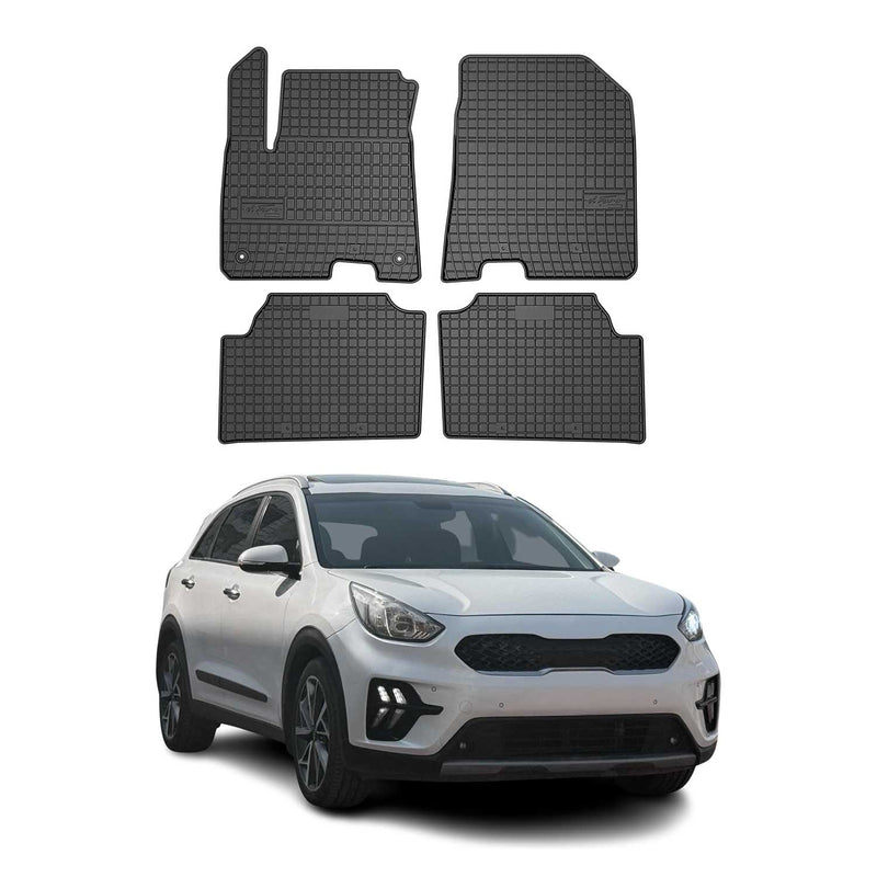 Tapis de Sol pour Kia E-Niro 2018-2022 Caoutchouc Noir