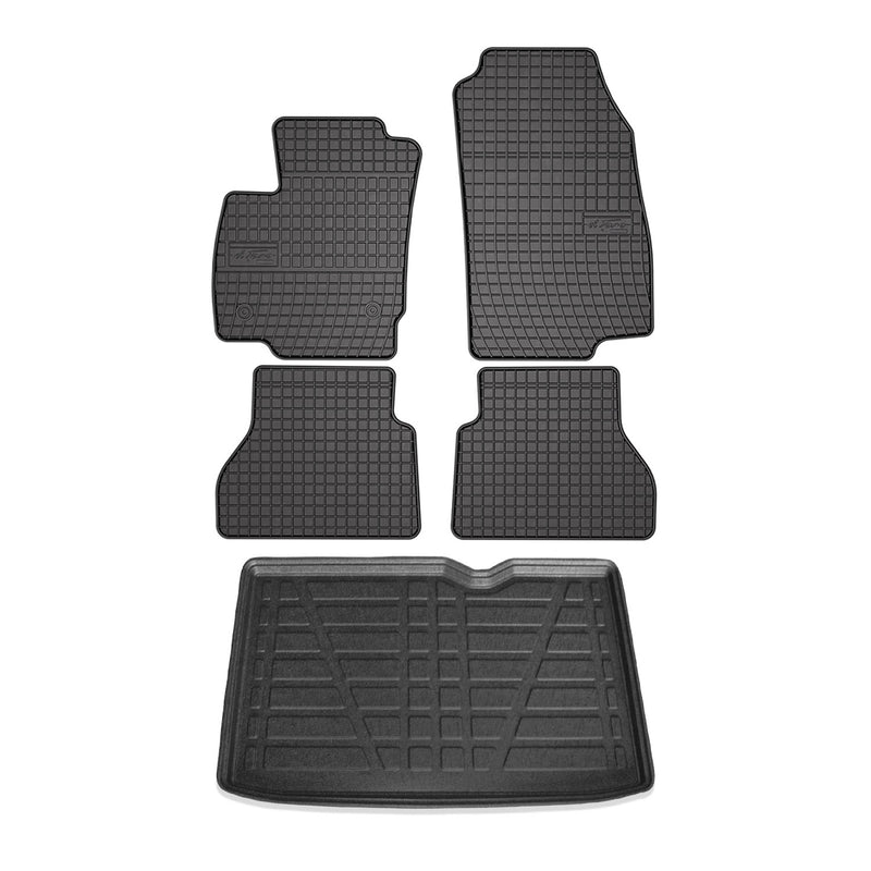 Kit Tapis de sol et coffre pour Ford B-Max 2012-2024 TPE Noir