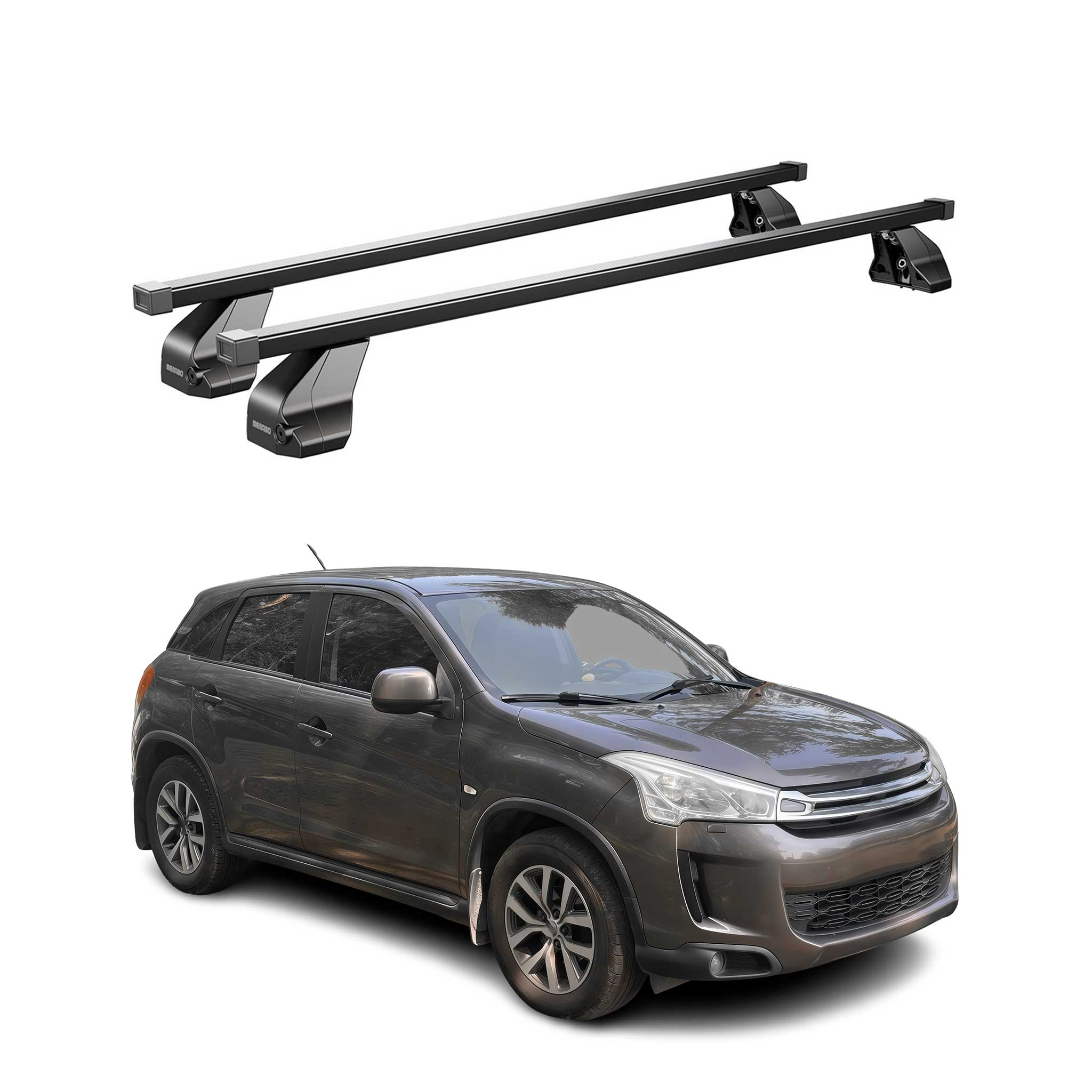 Barres Transversales Menabo pour Citroen C4 Aircross 2012-2017 Noir