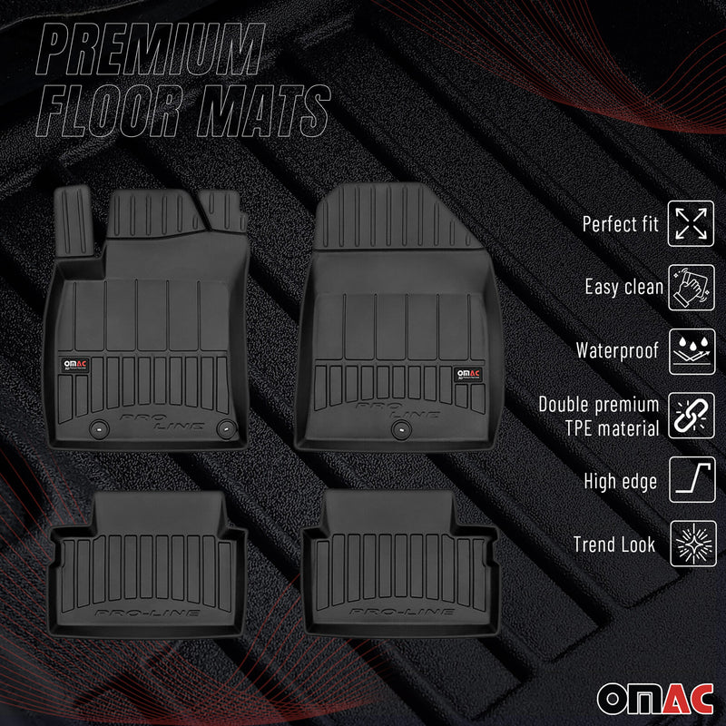 Tapis de Sol pour Hyundai i30 2017-2020 TPE Noir 4 Pcs