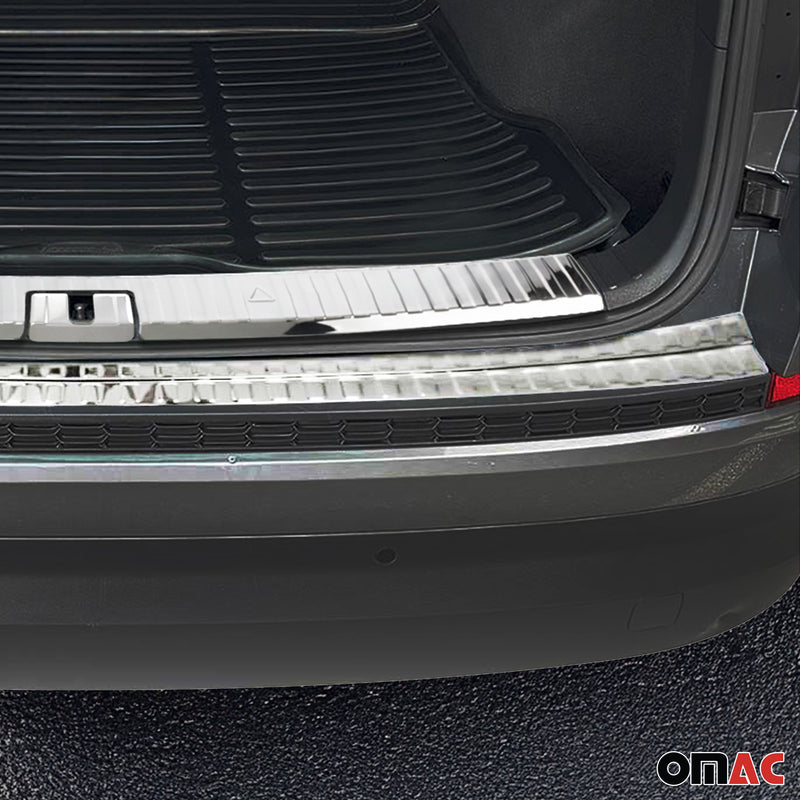 Kit Protection de Pare-Chocs arrière pour Skoda Kodiaq 2017-25 Brillant inox 3x