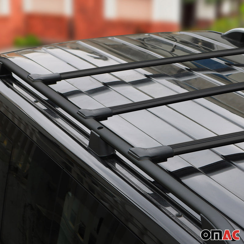 Kit Barres de toit pour Fiat Talento 2016-2024 Alu Noir L3  L2 Long 5x