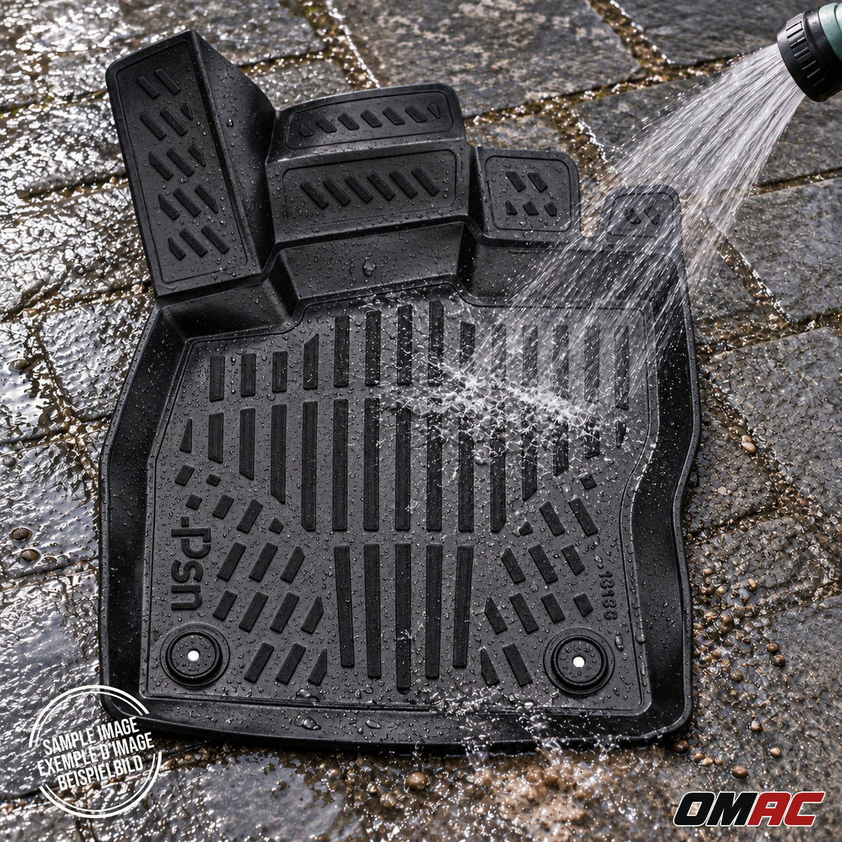 Tapis de sol pour Citroen Berlingo III 2018-2027 Noir 3D en Caoutchouc TPE 4Pcs