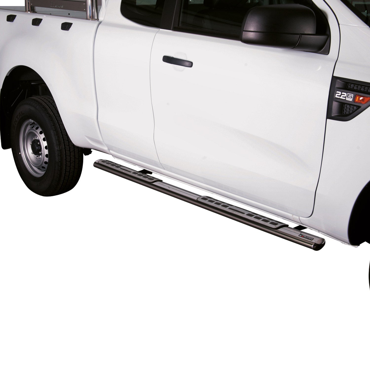Marchepieds Latéraux pour Ford Ranger Single Cab 2011-2026 Acier Inoxy Argent