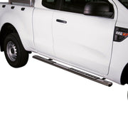 Marchepieds Latéraux pour Ford Ranger Single Cab 2011-2026 Acier Inoxy Argent