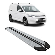 Marchepieds Latéraux pour VW Caddy Maxi 2020-2026 L2 Aluminium Noir 2Pcs