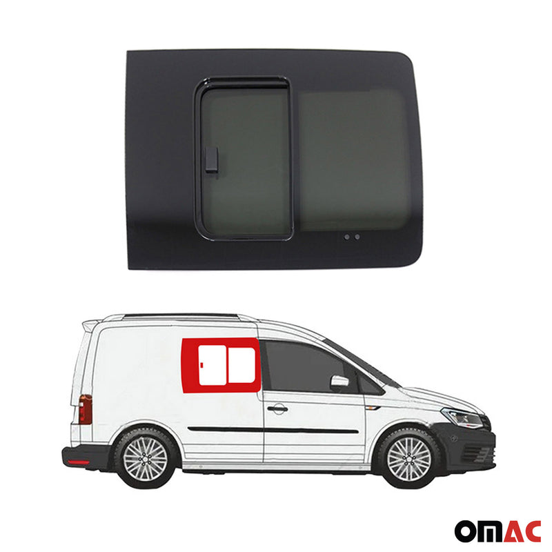 Vitres de Fenêtres Latérales Coulissantes Arriéres pour VW Caddy 2003-2020 L1 2x