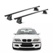 Barres de toit transversales inox pour BMW Serie 3 E46 Berline SW 1998-2005 Noir