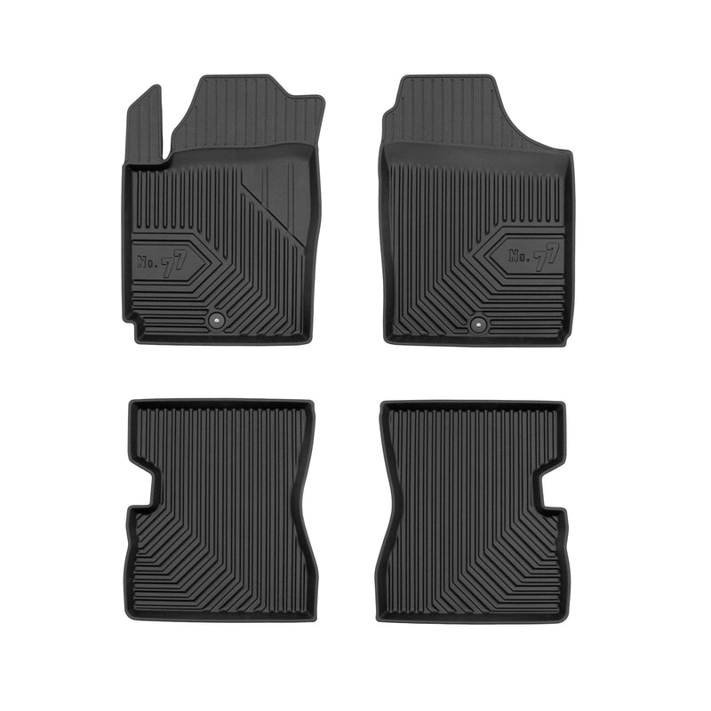 Tapis de Sol de Voiture pour Kia Picanto I 2003-2011 TPE Antidérapant Noir 4Pcs