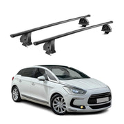 Barres de toit transversales acier pour DS 5 2012-2018 TÜV 75 kg Noir 2Pcs