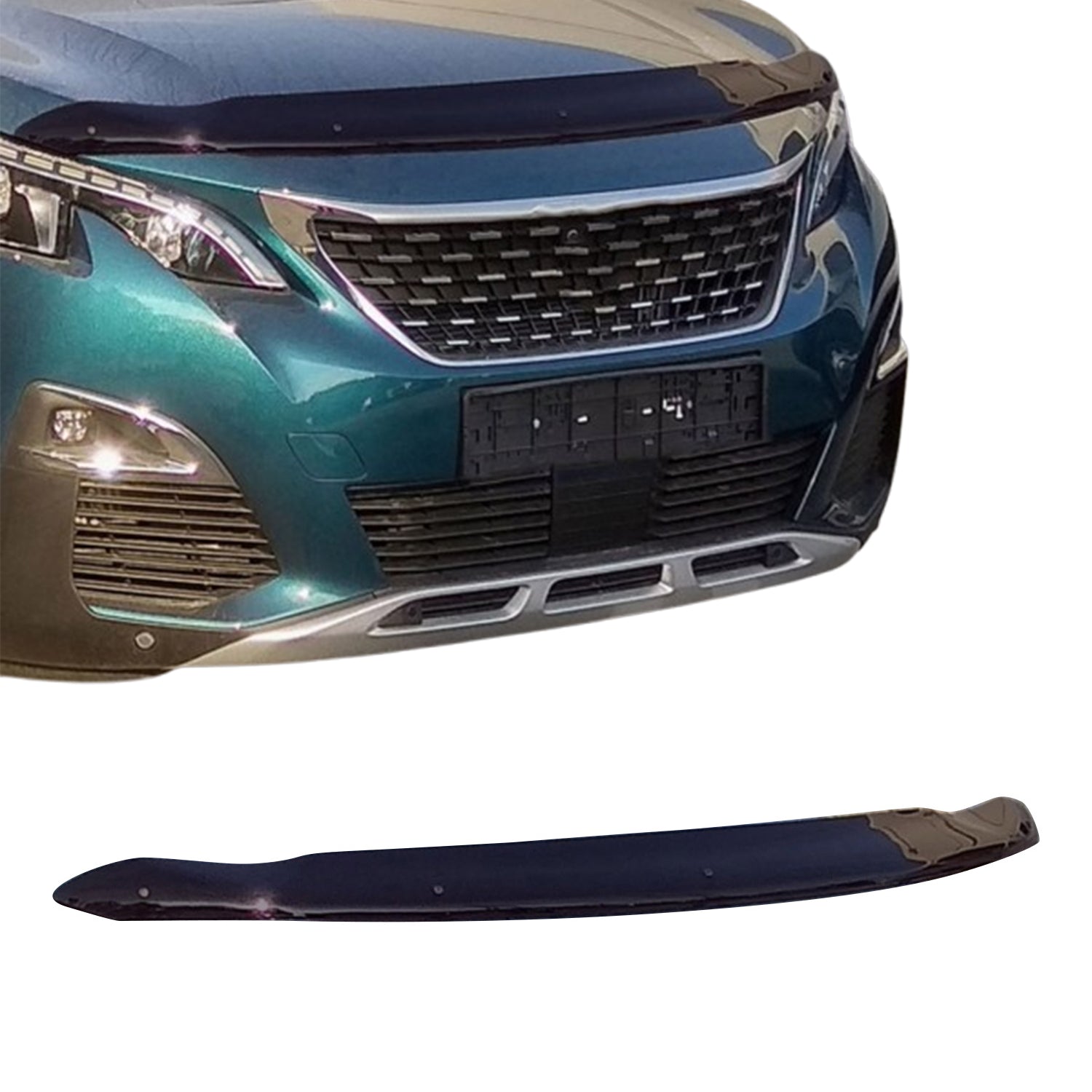 Deflecteurs d'air capot de voiture pour Peugeot 3008 5008 2016-25 Acrylique Noir