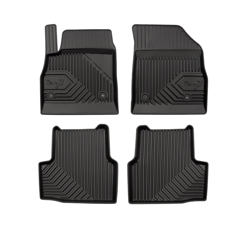 Tapis de Sol de Voiture pour Opel Astra K 2015-2022 TPE Antidérapant Noir 4Pcs