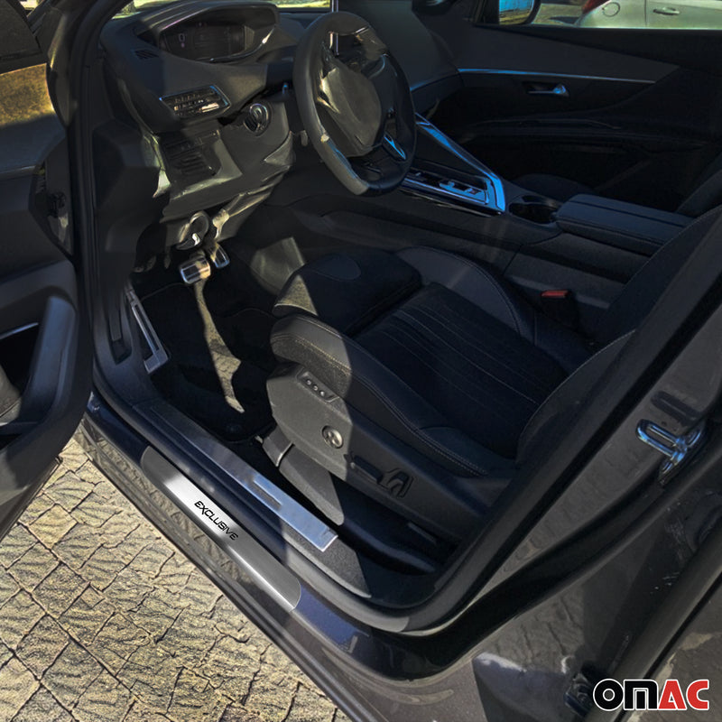 Couverture de Seuil de porte pour Peugeot 5008 2017-2025 inox Exclusive 4x