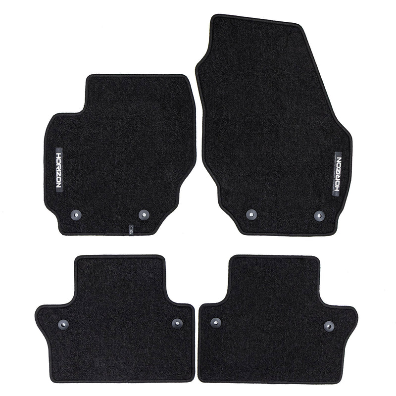 Tapis de sol pour Volvo V70 III 2007-2016 / XC70 II 2007-2016 Velours Noir 4Pcs