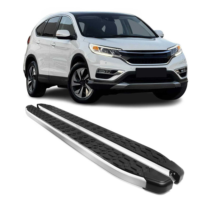 Marchepieds Latéraux pédale pour Honda CR-V 2012-2015 Gris Noir Aluminium 2Pcs