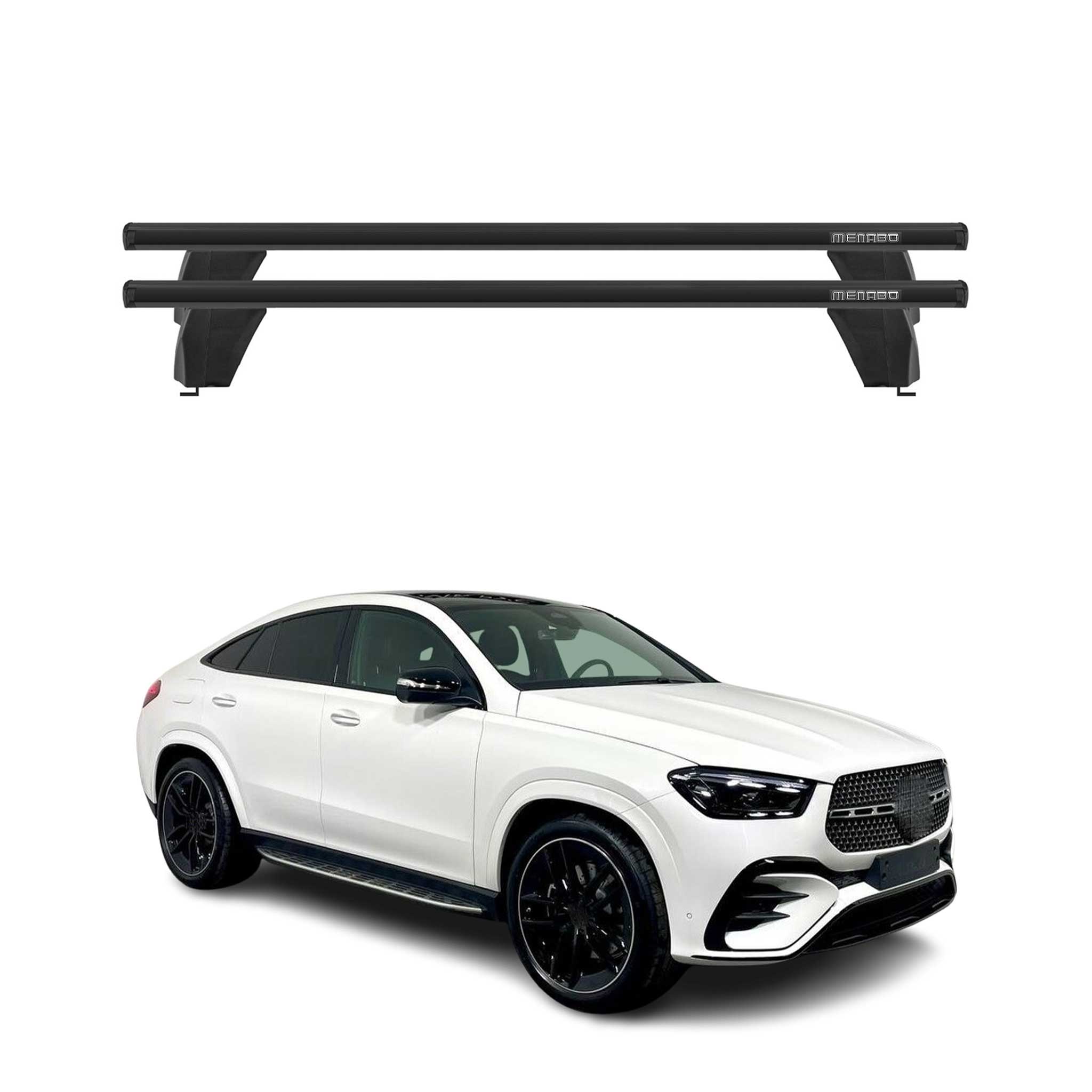 Menabo Barres de toit Transversales pour Mercedes GLE C167 2019-2026 Alu Noir