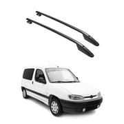 Barres de toit longitudinales pour Peugeot Partner 1996-2008 Aluminium Noir
