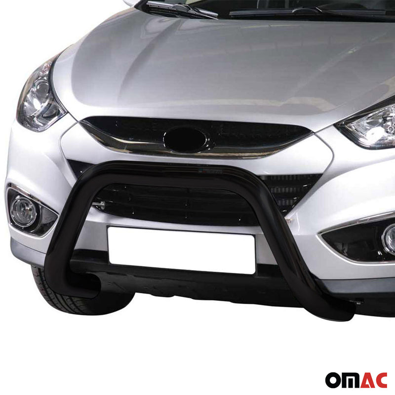 Pare-buffle Avant pour Hyundai ix35 2009-2015 76 mm en Acier Noir