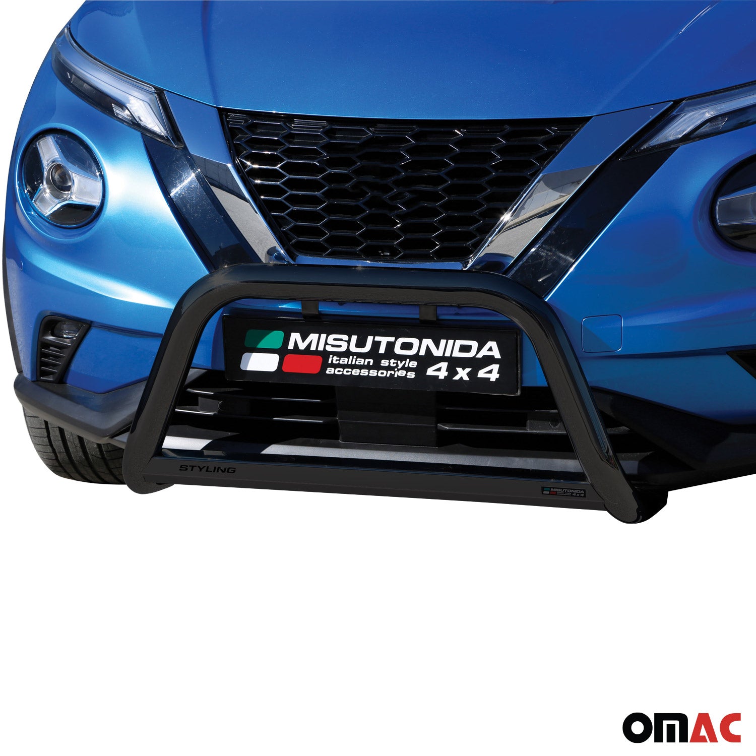 Pare-buffle Avant pour Nissan Juke 2019-2026 63mm en Acier Inoxydable Noir