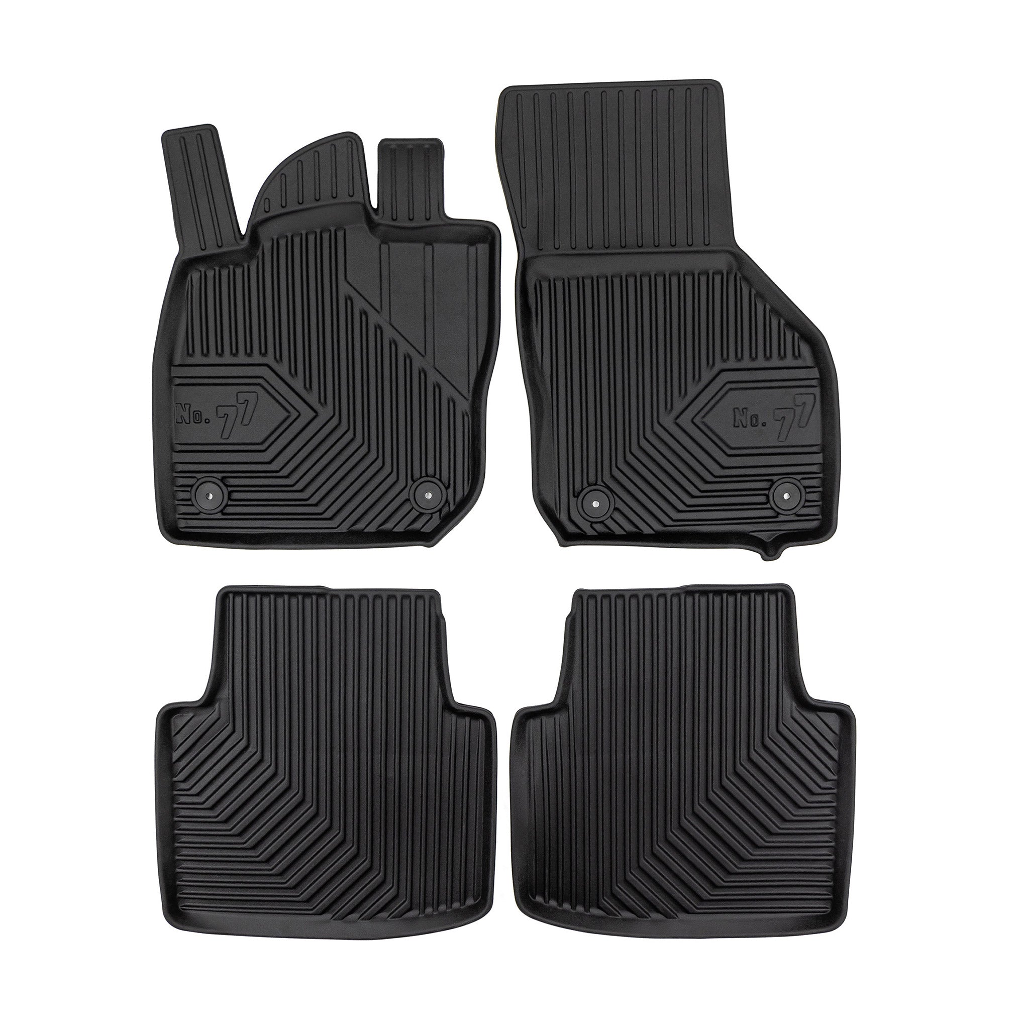 Tapis de Sol de Voiture pour VW Passat B9 2024-2026 TPE Antidérapant Noir 4Pcs