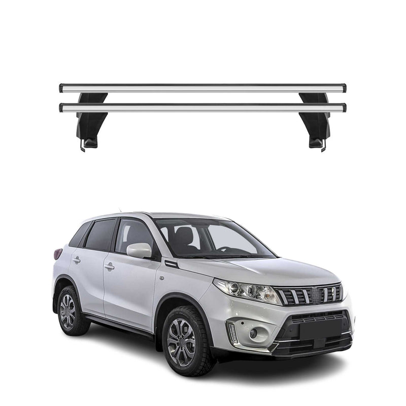 Menabo Barres de toit Transversales pour Suzuki Vitara 2015-2020 Alu Gris 2x ABE